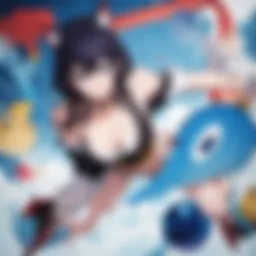 Artistic representation of Toei Animation's iconic characters