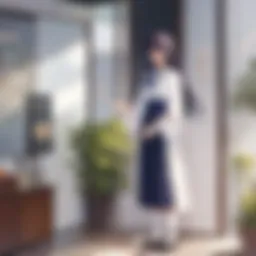 Illustration of Tohru Honda in a contemplative pose