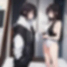 An intimate moment between characters showcasing the nuances of a kiss in anime.