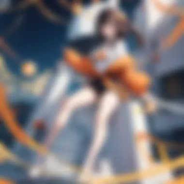 Crunchyroll in the Anime Sphere A digital illustration of the Crunchyroll logo surrounded by anime characters