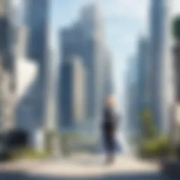 Conceptual representation of sustainable city design