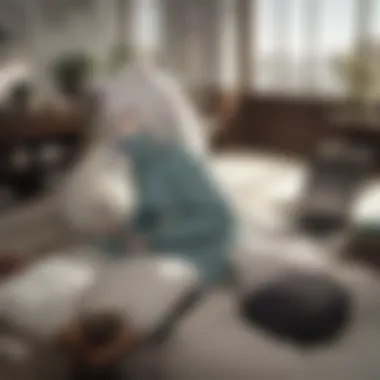Enjoying Beastars in a Cozy Home Setup A cozy home setup with a TV screen showing Beastars, emphasizing a relaxed viewing experience.