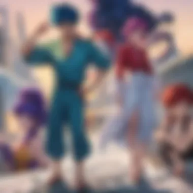 Iconic Scenes from Yu Yu Hakusho Collage of iconic scenes and characters from Yu Yu Hakusho